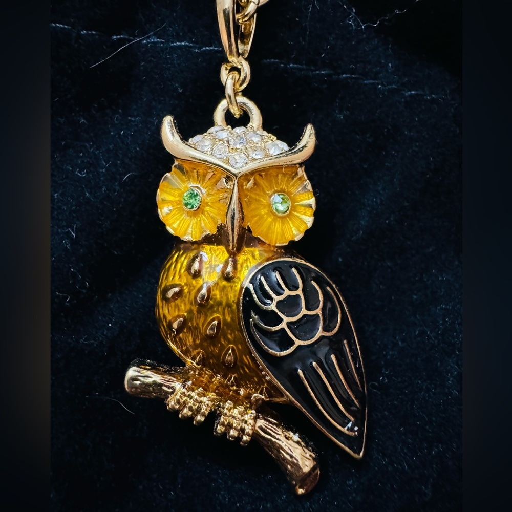 Long Statement Necklace. Owl. By Talbots